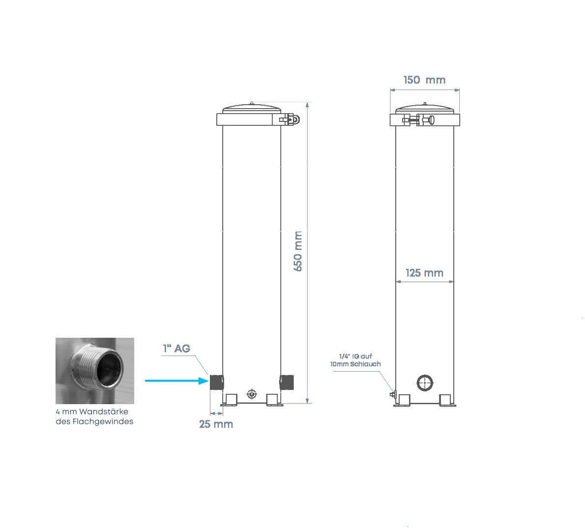 EVOsorb Home (ganzes Haus, reine Nanofiltration gegen Schadstoffe ohne Kalkschutz mit Veredler)