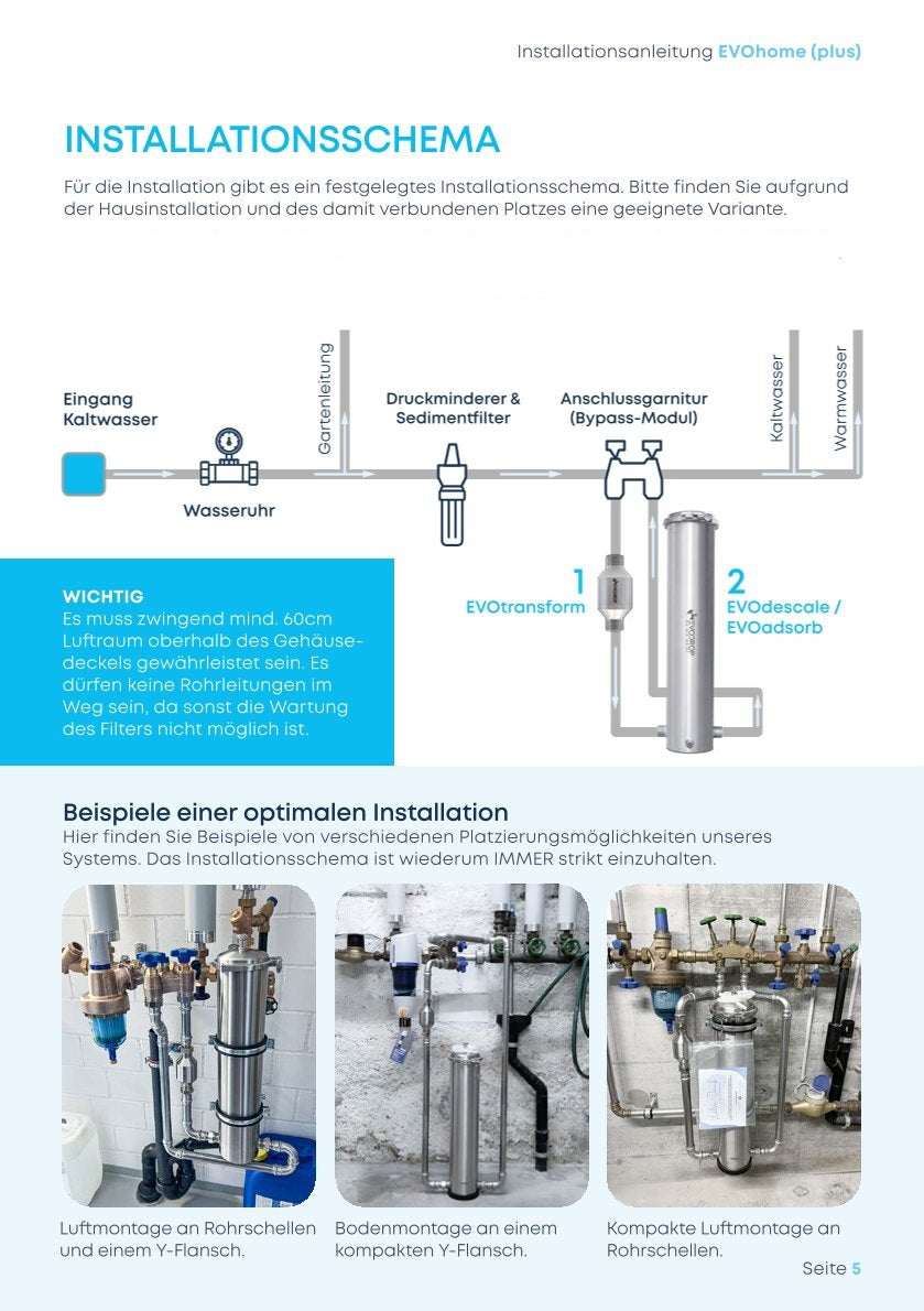 EVOsorb (ganzes Haus, reine Nanofiltration gegen Schadstoffe ohne Kalkschutz)