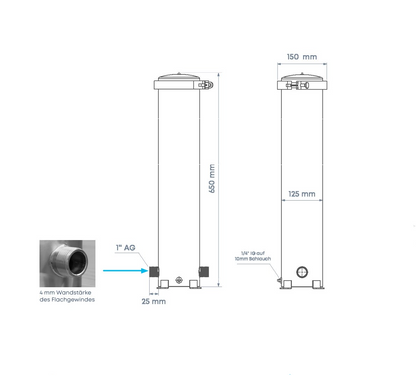 EVOsorb Home (ganzes Haus, reine Nanofiltration gegen Schadstoffe ohne Kalkschutz mit Veredler)